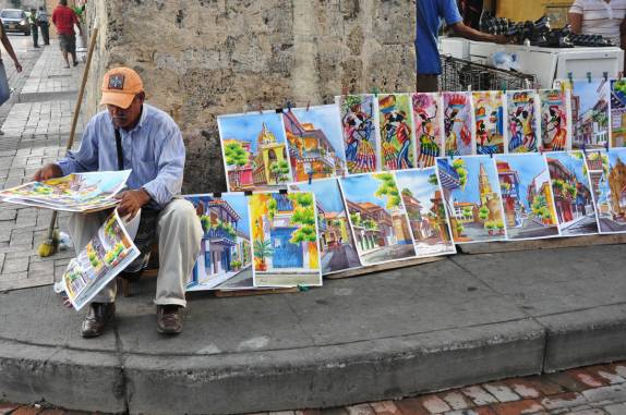 Arte nas ruas de Cartagena, na Colômbia